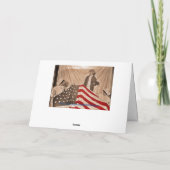 Carte American Flag Circa 1890, photo et citation (Dos)