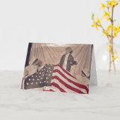 Carte American Flag Circa 1890, photo et citation (Fleur jaune)