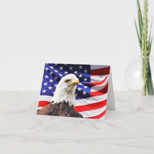 Carte American Flag et Bald Eagle (Devant)