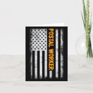 Carte American Flag Postal Worker Drôle Devis graphique