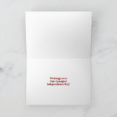 Carte American Flag Rose Gold 4 juillet (Intérieur)