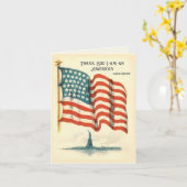 Carte American Flag Statue of Liberty Blank Card (Fleur jaune)