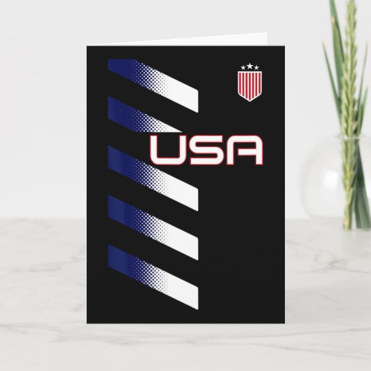 Carte American Flag Usa Soccer Stars And Stripes Patch  (Devant)