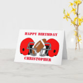 Carte American Football Ajouter Un Nom Anniversaire (Fleur jaune)