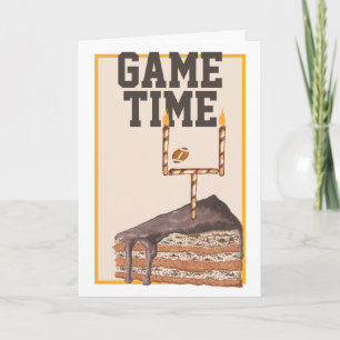 Carte American Football Game Heure Choc Cake Anniversair