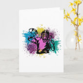 Carte American Football Grungy Couleurs Splashes (Fleur jaune)