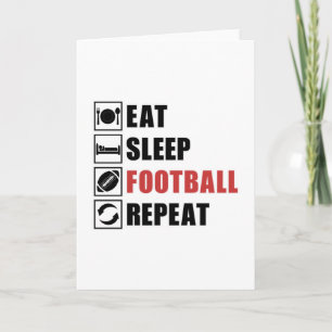 Carte American Football Repeat Team Jeu USA Idée cadeau