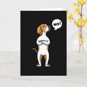 Carte American Foxhound Stubborn Dog (Fleur jaune)