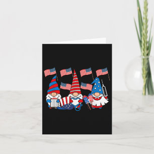 Carte American Gnomes Nurse 4 juillet Scrub Top Patrio