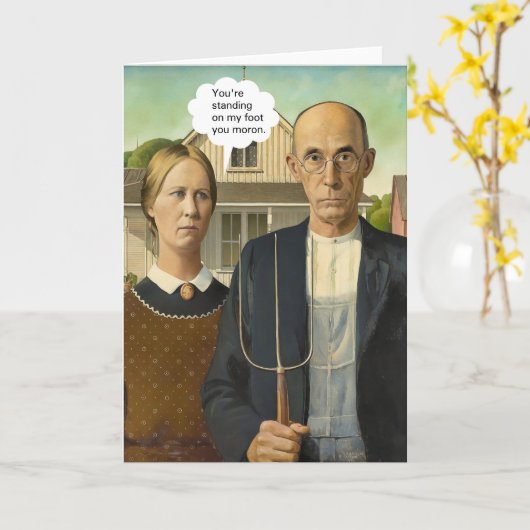 Carte American Gothic  (Fleur jaune)