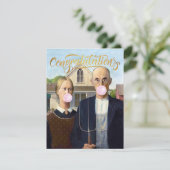 Carte American Gothic Grant Wood Félicitations (Debout devant)