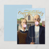 Carte American Gothic Grant Wood Félicitations (Devant / Derrière)