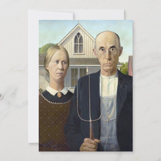 Carte American Gothic - Grant Wood Fine Art Card (Devant)
