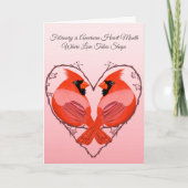 Carte American Heart Month Cardinal Heart (Devant)