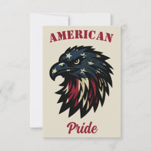 Carte American Pride, Aigle bleu rouge patriotique