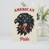 Carte American Pride, Aigle bleu rouge patriotique (Debout devant)