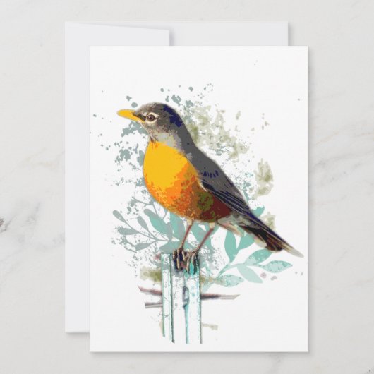 Carte American Robin Garden Bird Wildlife Nature Pos d'a (Devant)