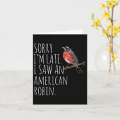 Carte American Robin Oiseau à observer Amour drôle Sarca (Fleur jaune)