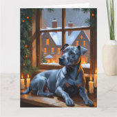 Carte American Staffordshire Christmas Lights (Devant)