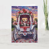 Carte American Staffordshire Dog Valentine's Day (Devant)