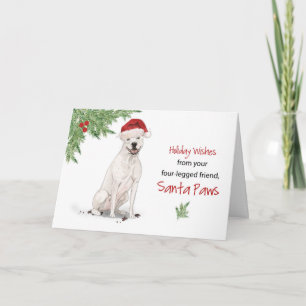 Carte American Staffordshire Terrier Noël du chien