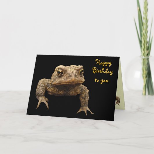 Carte American Toad Birthday (Devant)