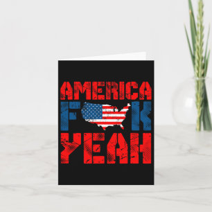 Carte American Usa Drapeau Amérique Ouais Drôle 4 juille