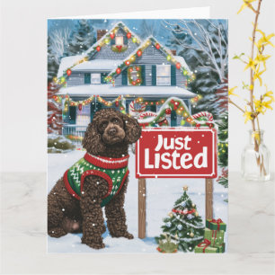 Carte American Water Spaniel Festive Realtor Noël