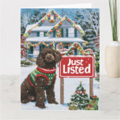 Carte American Water Spaniel Festive Realtor Noël (Devant)