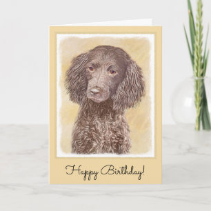 Carte American Water Spaniel Peinture - Original Dog Art