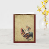 Carte Americana Rooster Prim Lil Note (Fleur jaune)