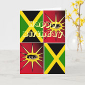 Carte Amérindien et jamaïcain (Fleur jaune)