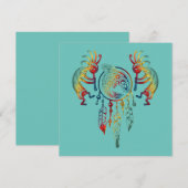 Carte Amérindien Kokopelli Whale Dreamcatcher 1 (Devant / Derrière)