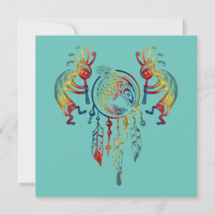 Carte Amérindien Kokopelli Whale Dreamcatcher 1