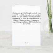 Carte Amérindienne vintage Jicarilla Apache fille en F (Dos)