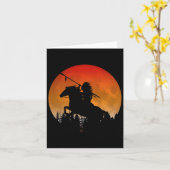 Carte Amérindiens À Cheval Silhouette D'Arbres A (Fleur jaune)