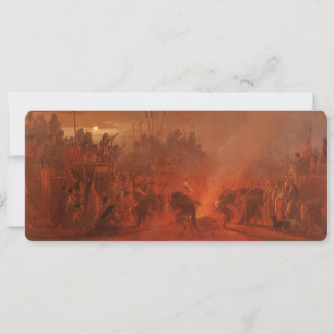 Carte Amérindiens vintage, Danse du buffle par Wimar