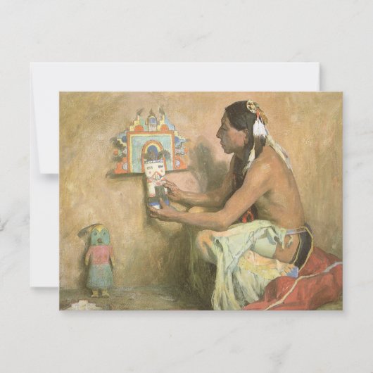 Carte Amérindiens vintages, Hopi Katchina par Couse (Devant)