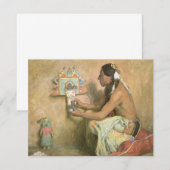 Carte Amérindiens vintages, Hopi Katchina par Couse (Devant / Derrière)