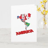 Carte Amérique (Fleur jaune)