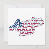 Carte Amérique 250 Drapeau Script Semiquincentennial Des (Dos)