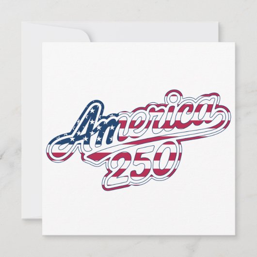 Carte Amérique 250 Drapeau Script Semiquincentennial Des (Devant)