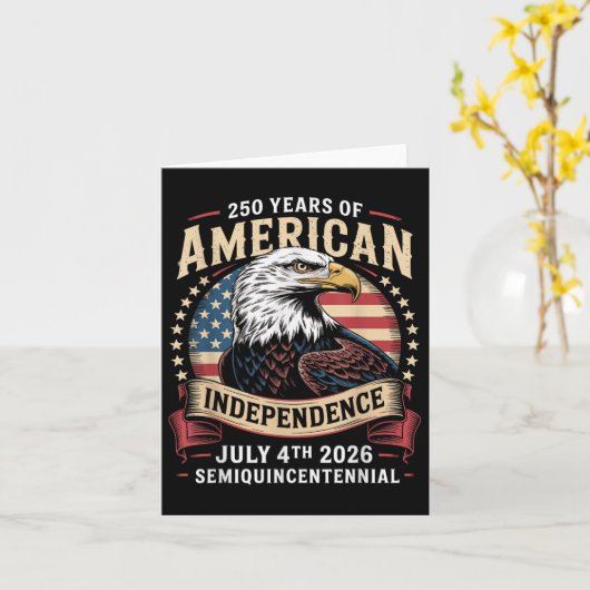 Carte Amérique 250e anniversaire 250 ans Am (Fleur jaune)