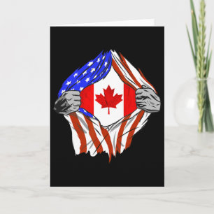 Carte Amérique Drapeau Canadien Usa Coffre Racines Canad