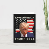 Carte Amérique Libérez Trump Mug Shot 2024 drapeau améri (Devant)