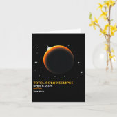 Carte Amérique Totalité 04 08 24 Total Éclipse Solaire 2 (Fleur jaune)