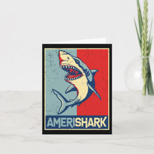 Carte Amérique vintage Amérique Amerishark Usa Drapeau 4