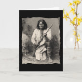Carte Améronimo Apache, natif Vintage (Fleur jaune)
