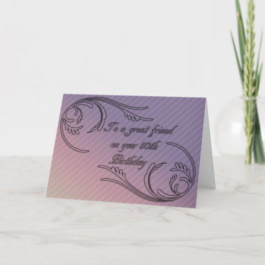 Carte Ami 50e anniversaire (Devant)