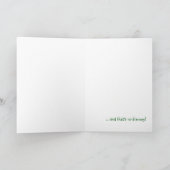 Carte Ami à la St. Patrick's Day Cute Green Elephant (Intérieur)